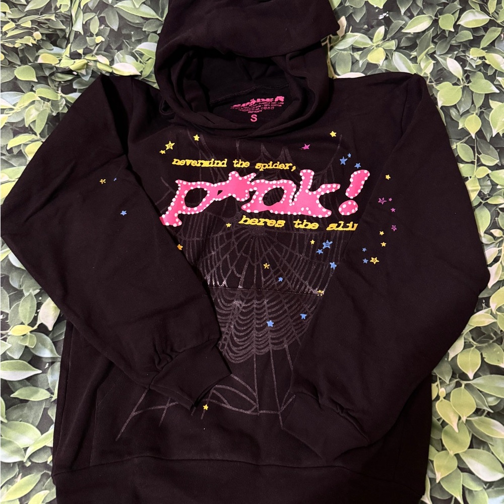 Spider pink Punk hoodie size small